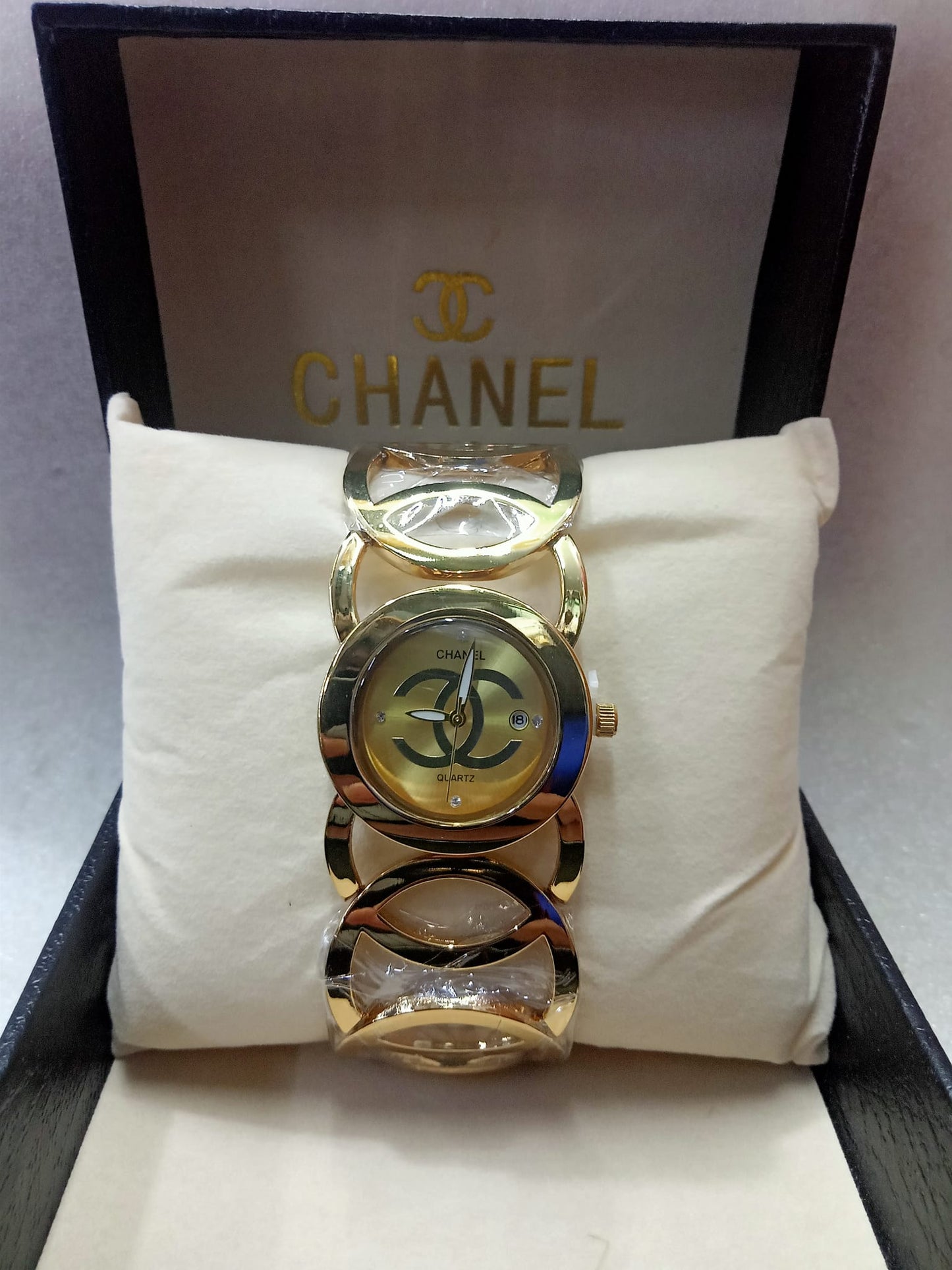Chanel Chain Strap Watch Gold And Silver For Women