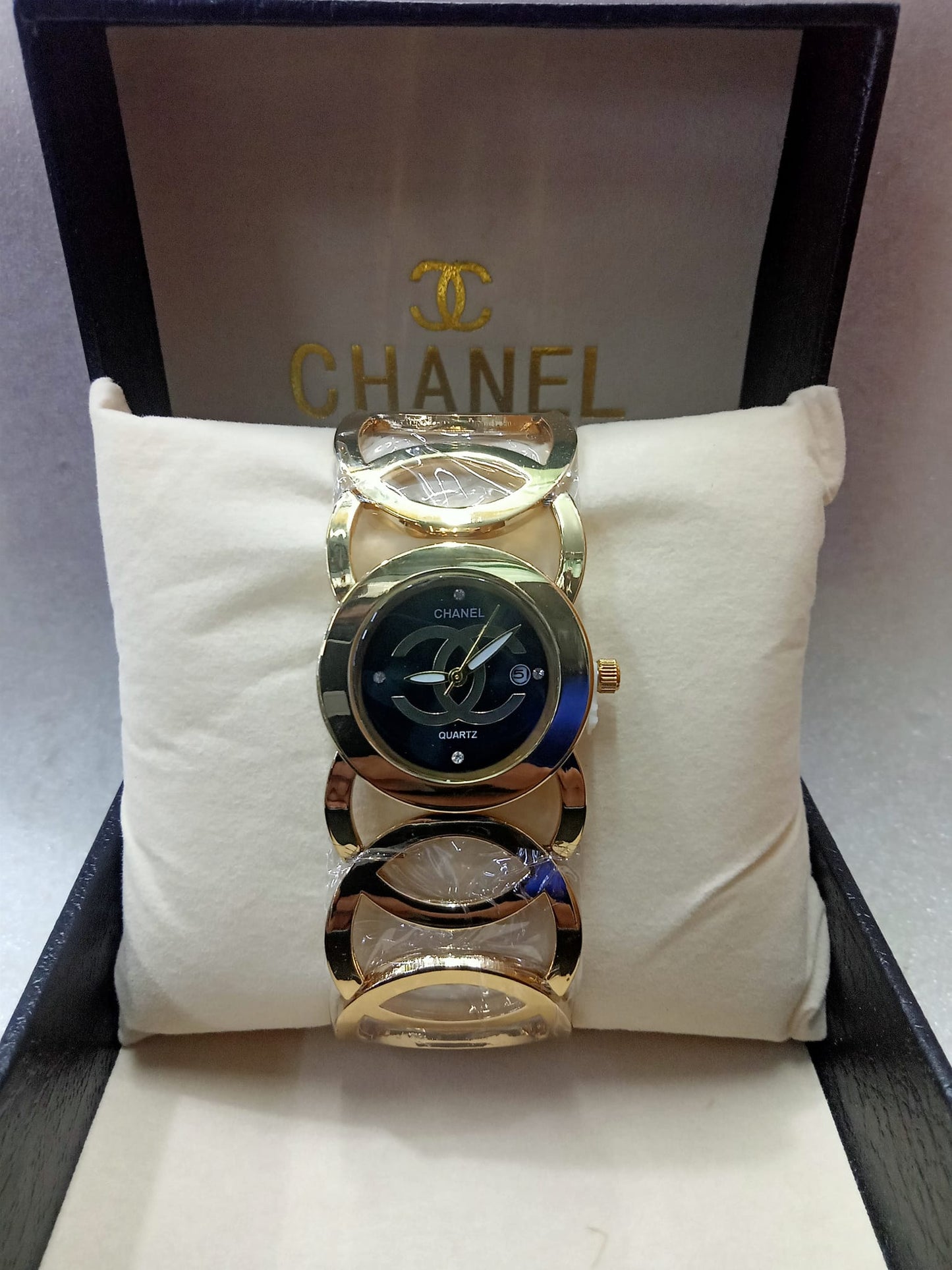 Chanel Chain Strap Watch Gold And Silver For Women