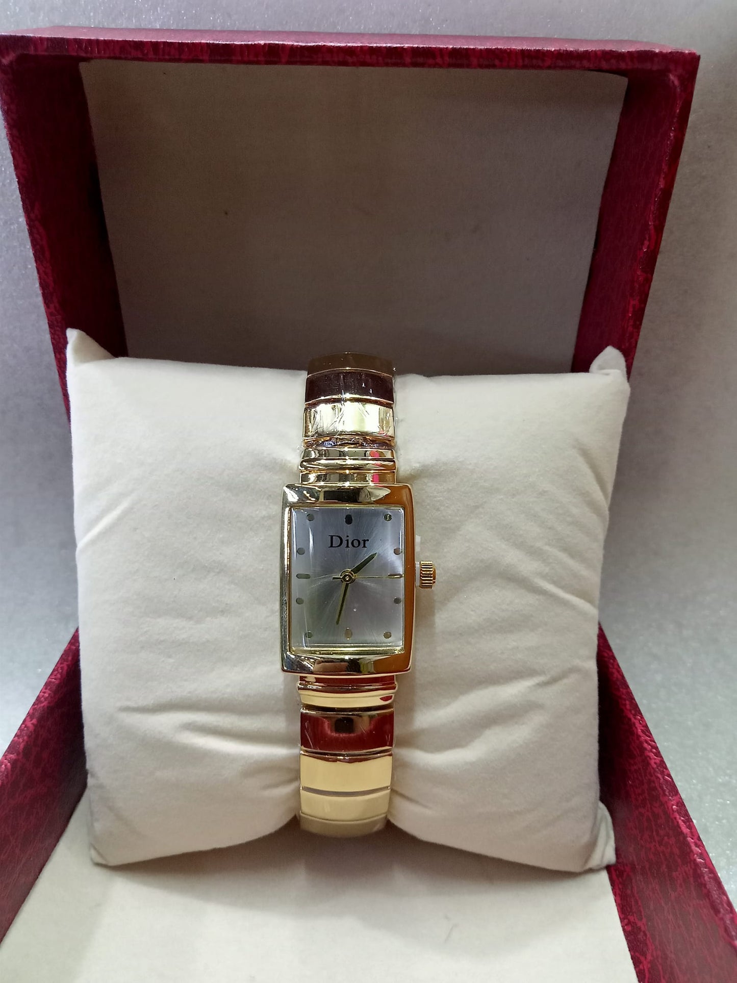 Dior Square Dial Gold Watch For Women