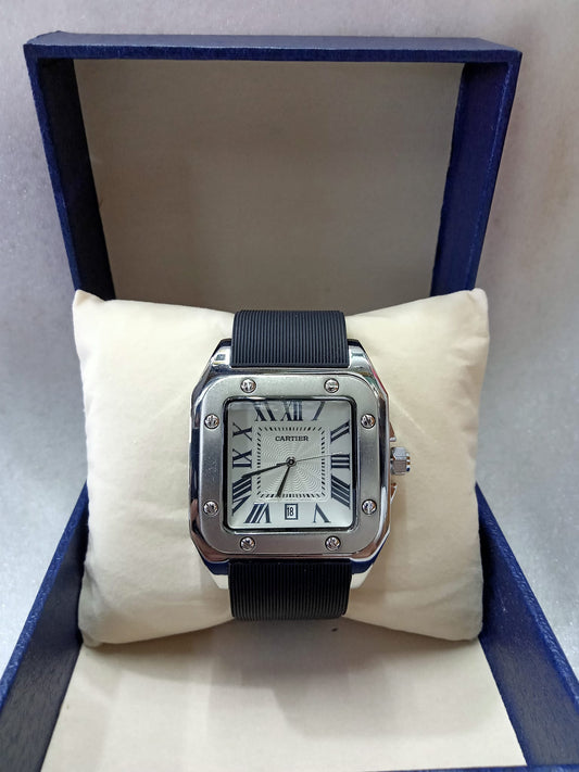 Cartier Watch for Men Rubber Strap