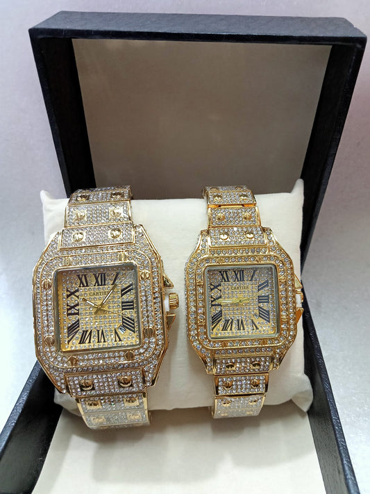 Cartier Couple Gold Watch