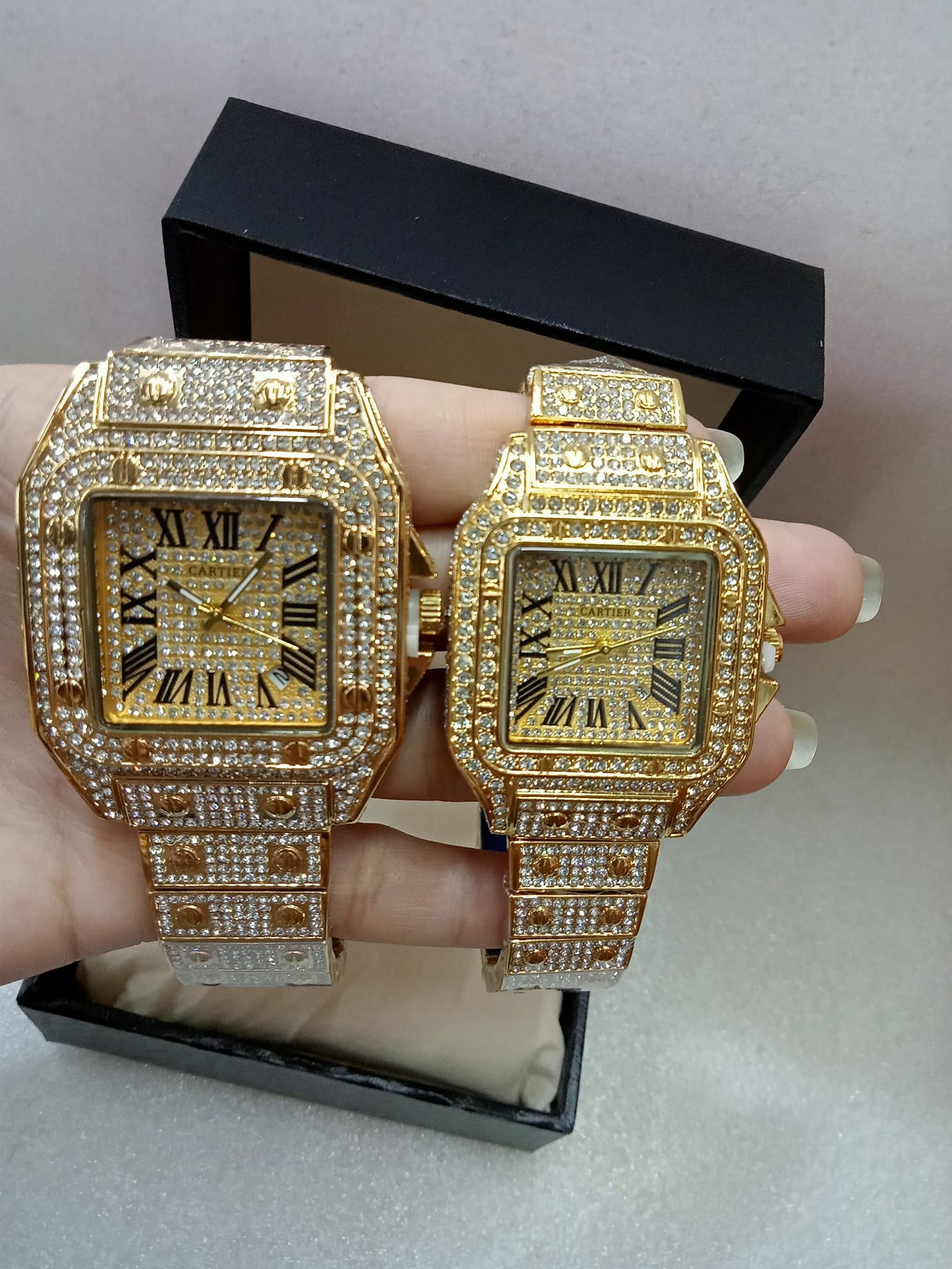 Cartier Couple Gold Watch
