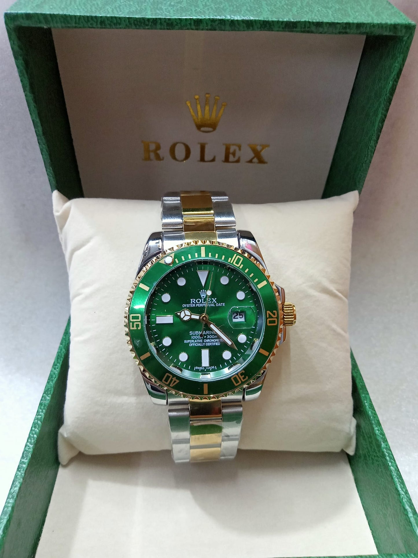 RLX Rotatable Bezel Two-Tone Watch for Men