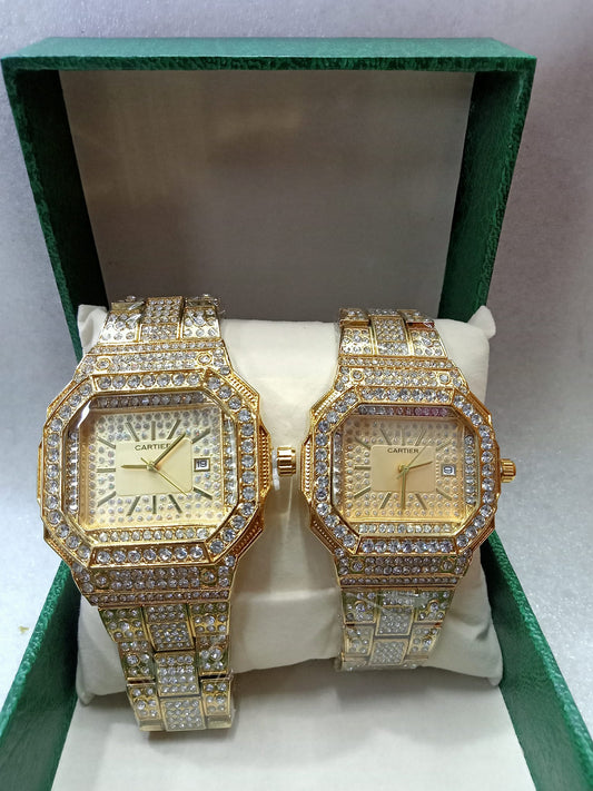 Cartier Iced Out Watch for Men and Women