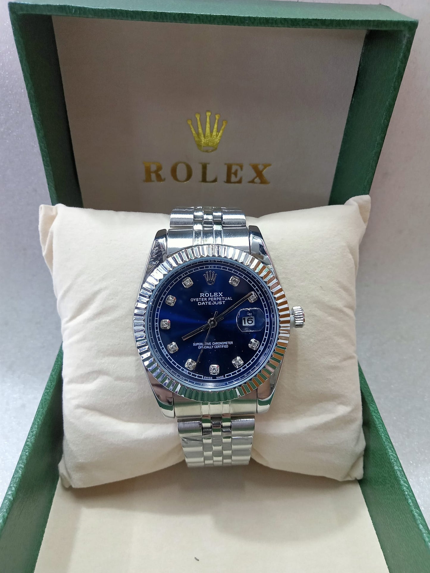 Rolex Datejust Open Back Silver Watch for Men