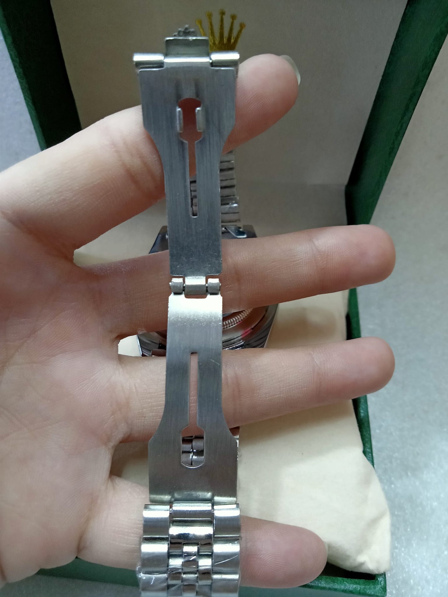 Rolex Datejust Open Back Silver Watch for Men
