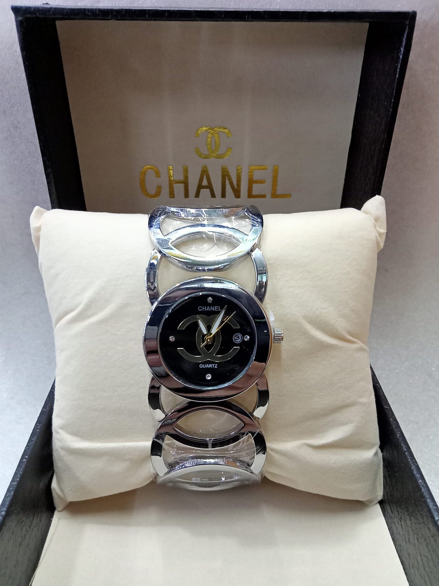 Chanel Chain Strap Watch Gold And Silver For Women