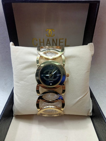 Chanel Chain Strap Watch Gold And Silver For Women