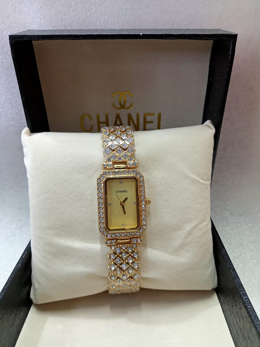 Chanel Square Dial With Diamonds Watch For Women