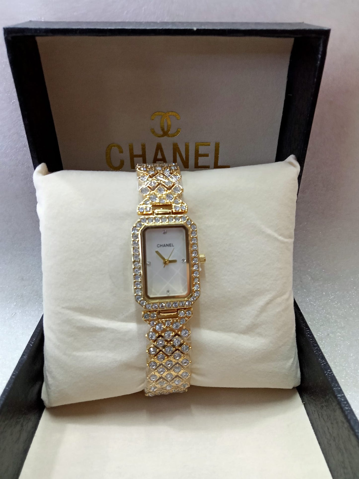 Chanel Square Dial With Diamonds Watch For Women