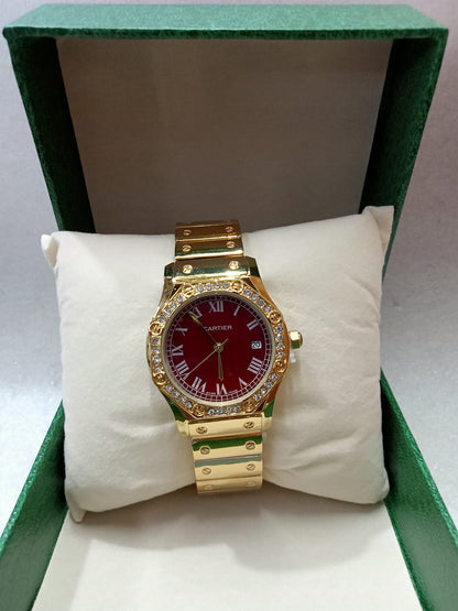 Cartier Gold Watch With Gold For Women