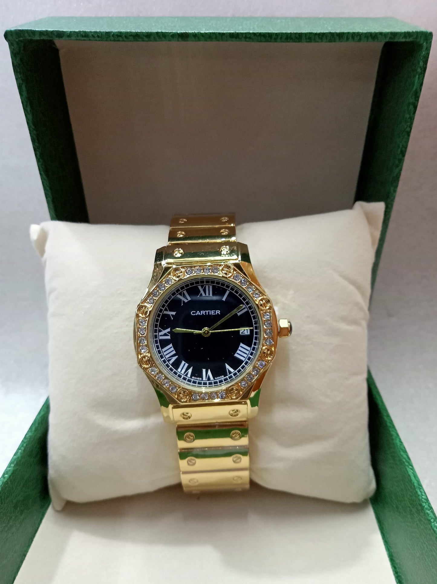 Cartier Gold Watch With Gold For Women