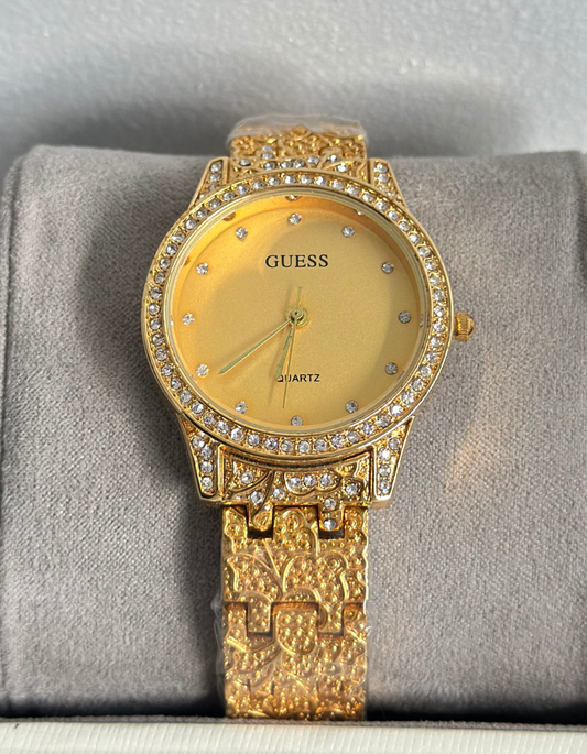 Guess Gold Watch for Women with Stone