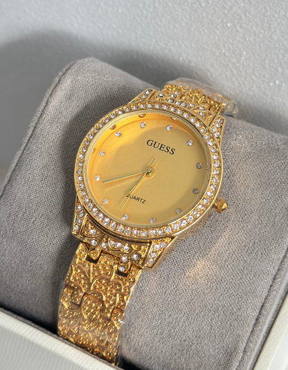 Guess Gold Watch for Women with Stone