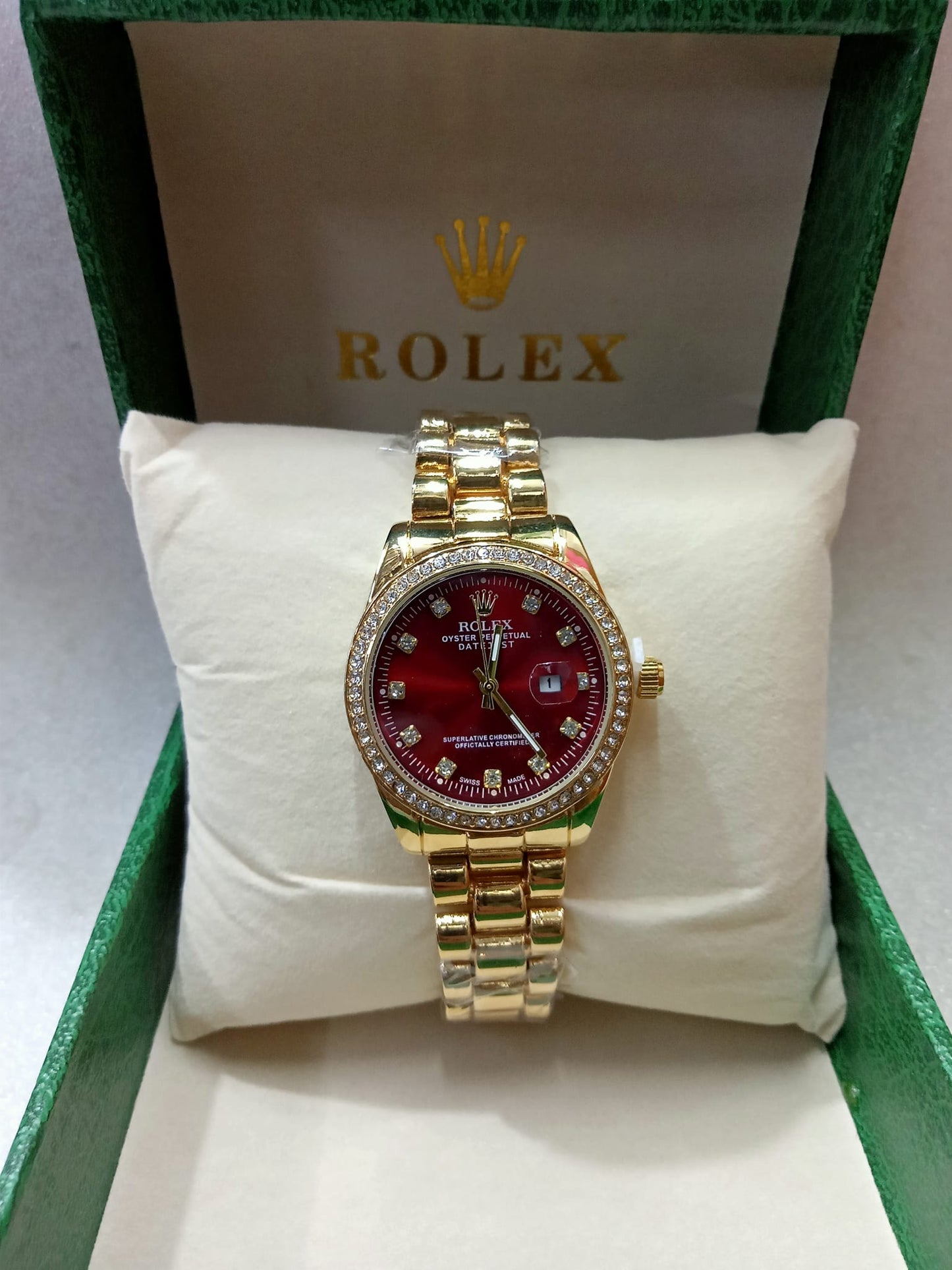 Rolex Big Face Silver And Gold