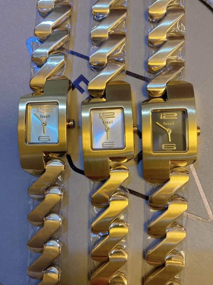 Fossil Zigzag Gold Watch for Women
