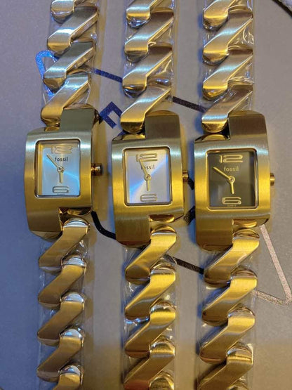 Fossil Zigzag Gold Watch for Women