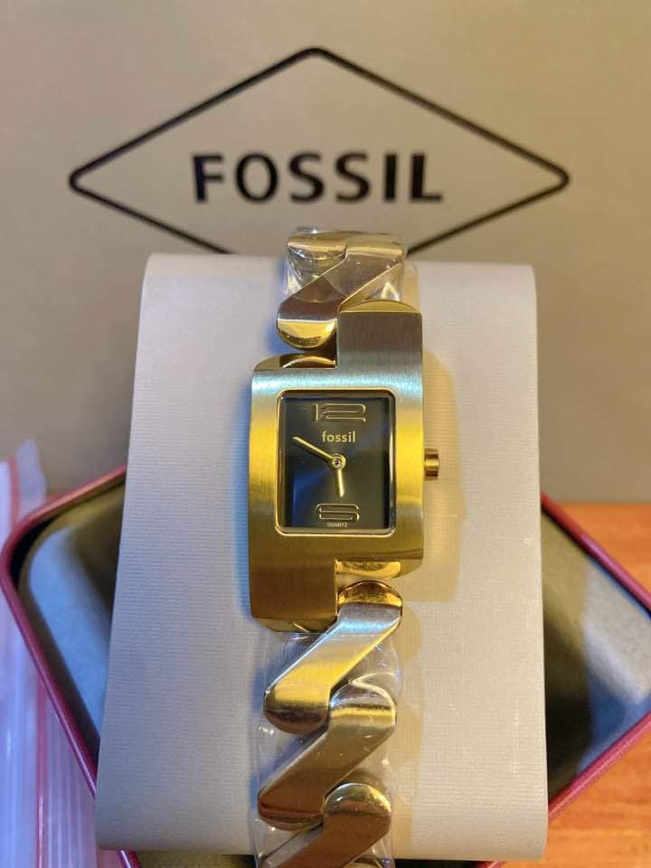 Fossil Zigzag Gold Watch for Women