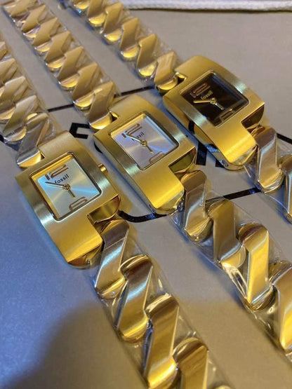 Fossil Zigzag Gold Watch for Women