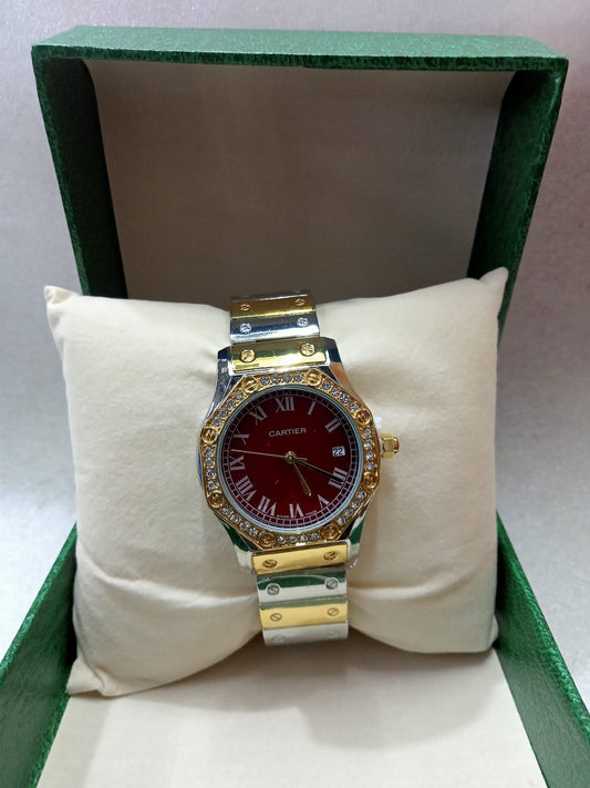 Small Face Watch With Diamond