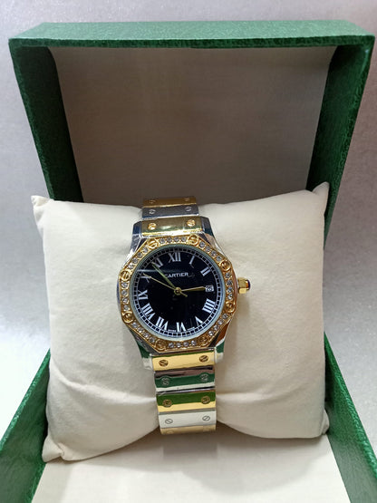 Small Face Watch With Diamond