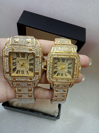 Cartier Couple Gold Watch