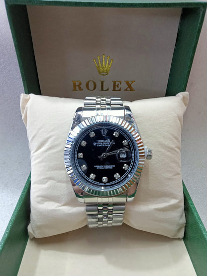 Rolex Datejust Open Back Silver Watch for Men
