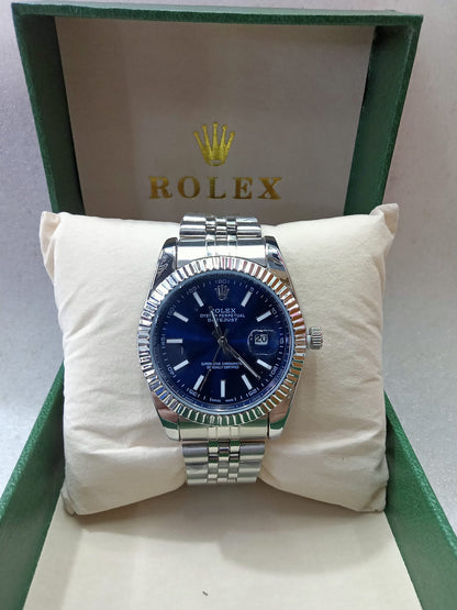 Rolex Datejust Open Back Silver Watch for Men