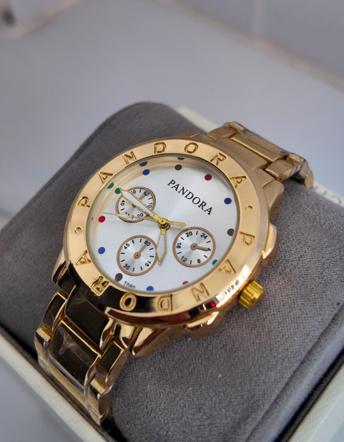 Pandora Gold Watch for Men and Women
