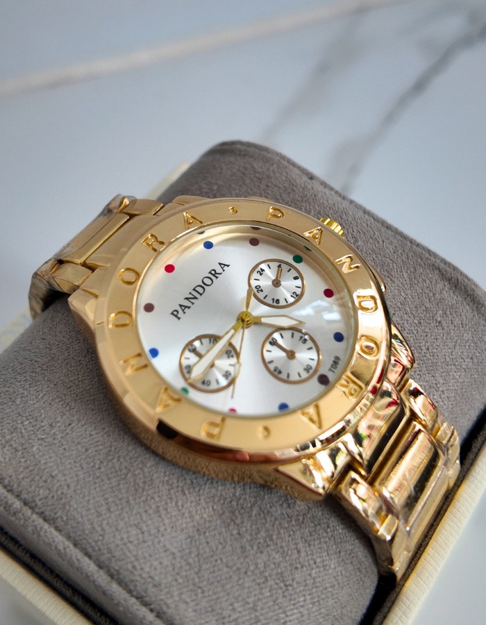 Pandora Gold Watch for Men and Women