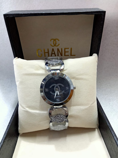 Chanel Chain Strap Watch With Diamonds