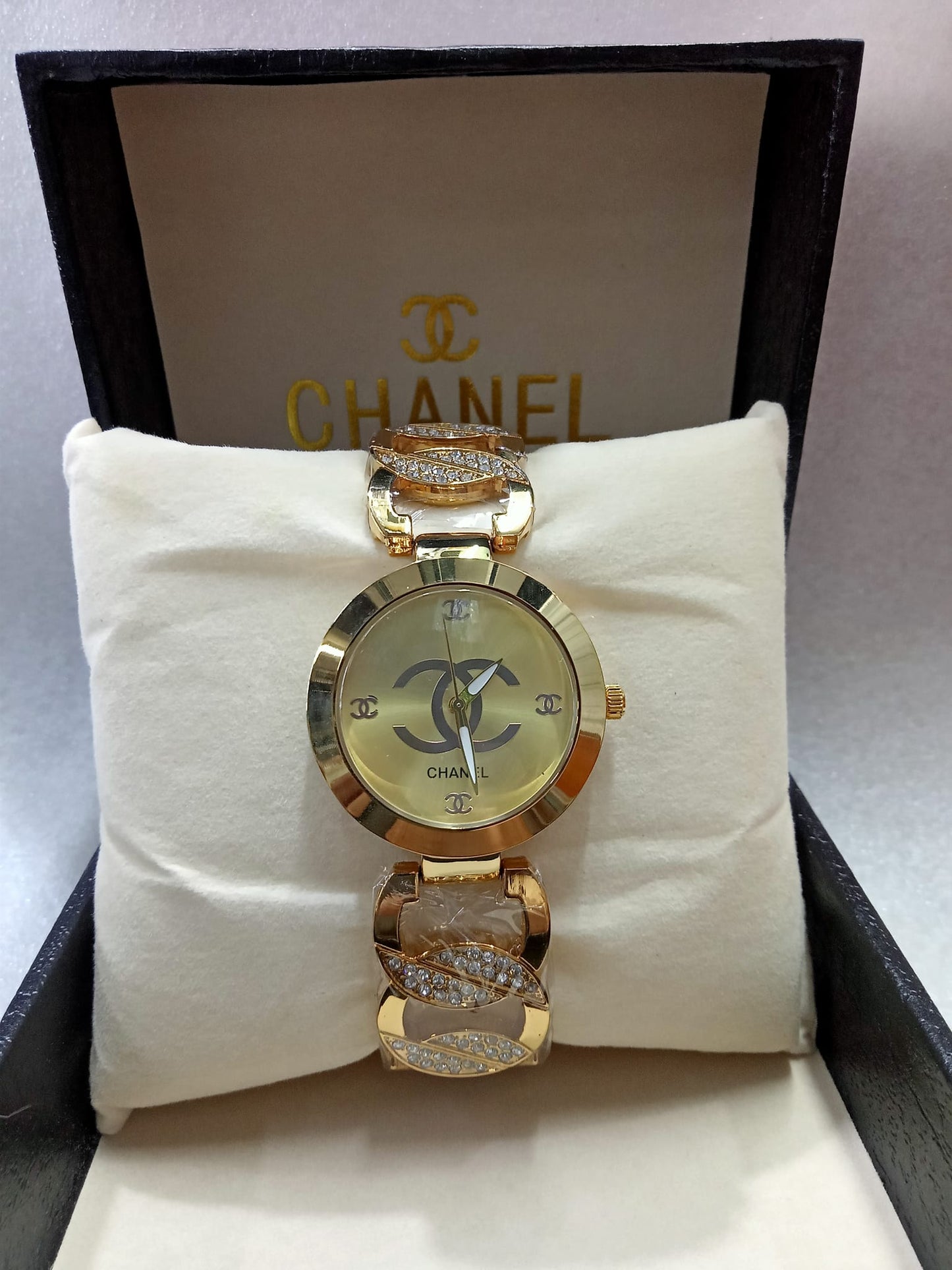 Chanel Chain Strap Watch With Diamonds