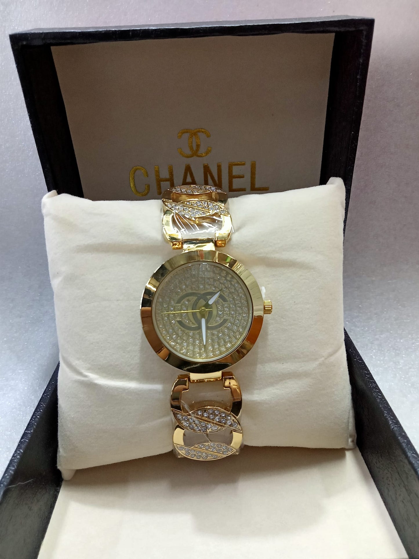 Chanel Chain Strap Watch With Diamonds
